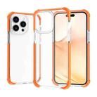 For iPhone 14 Pro Max Acrylic Four Corners Shockproof Phone Case (Transparent Orange) - 1