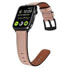 Retro Leather Watch Band For Apple Watch Series 9&8&7 41mm / SE 3&SE 2&6&SE&5&4 40mm / 3&2&1 38mm(Pink) - 1