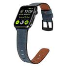 Retro Leather Watch Band For Apple Watch Series 8&7 41mm / SE 2&6&SE&5&4 40mm / 3&2&1 38mm(Blue) - 1