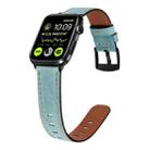 Retro Leather Watch Band For Apple Watch Series 8&7 41mm / SE 2&6&SE&5&4 40mm / 3&2&1 38mm(Baby Blue) - 1