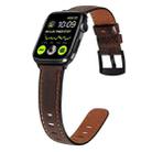 Retro Leather Watch Band For Apple Watch Series 8&7 41mm / SE 2&6&SE&5&4 40mm / 3&2&1 38mm(Dark Brown) - 1