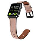 Retro Leather Watch Band For Apple Watch Ultra 49mm / Series 8&7 45mm / SE 2&6&SE&5&4 44mm / 3&2&1 42mm(Pink) - 1
