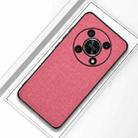 For Honor X30 5G hockproof Cloth Texture PC + TPU Phone Case(Pink) - 1