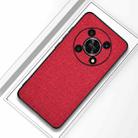 For Honor X30 5G hockproof Cloth Texture PC + TPU Phone Case(Red) - 1