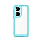 For Huawei P50E Colorful Series Acrylic + TPU Phone Case(Transparent Blue) - 1