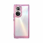 For Honor 50 Colorful Series Acrylic + TPU Phone Case(Transparent Pink) - 1