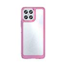 For Honor X8 Colorful Series Acrylic + TPU Phone Case(Transparent Pink) - 1