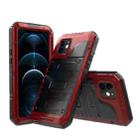 For iPhone 12 Metal + Silicone Phone Case with Screen Protector(Red) - 1