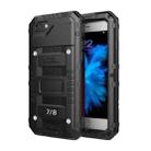 For iPhone SE 2022 / SE 2020 / 8 / 7 Metal + Silicone Phone Case with Screen Protector(Black) - 1