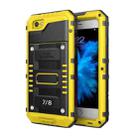 For iPhone SE 2022 / SE 2020 / 8 / 7 Metal + Silicone Phone Case with Screen Protector(Yellow) - 1