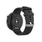 For Huami Amazfit 2/A1807 Steel Buckle Silicone Watch Band(Black) - 1