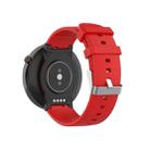 For Huami Amazfit 2/A1807 Steel Buckle Silicone Watch Band(Lava Red) - 1