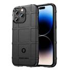 For iPhone 14 Pro Rugged Shield Full Coverage Shockproof TPU Case (Black) - 1