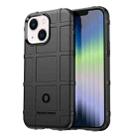 For iPhone 14 Plus Rugged Shield Full Coverage Shockproof TPU Case  (Black) - 1