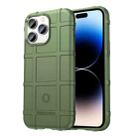 For iPhone 14 Pro Max Rugged Shield Full Coverage Shockproof TPU Case (Green) - 1
