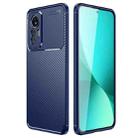 For Xiaomi 12 Lite Carbon Fiber Texture Shockproof TPU Case(Blue) - 1