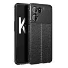 For OPPO K10 Litchi Texture TPU Shockproof Case(Black) - 1