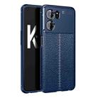 For OPPO K10 Litchi Texture TPU Shockproof Case(Blue) - 1