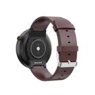 For Huami Amazfit Leather Watch Band(Brown) - 1