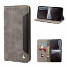 For Sony Xperia 10 IV Skin Feel Splicing Leather Phone Case(Grey) - 1