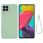 For Samsung Galaxy M33 5G Pure Color Liquid Silicone Shockproof Phone Case(Green) - 1