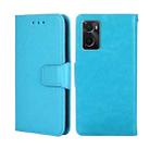 For OPPO A36 4G / A76 4G Global Crystal Texture Leather Phone Case(Sky Blue) - 1