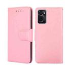 For OPPO A36 4G / A76 4G Global Crystal Texture Leather Phone Case(Pink) - 1