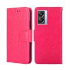 For OPPO A57 5G 2022 / Realme Q5i Crystal Texture Leather Phone Case(Rose Red) - 1