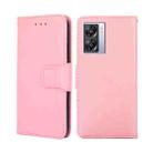 For OPPO A57 5G 2022 / Realme Q5i Crystal Texture Leather Phone Case(Pink) - 1