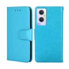 For OPPO A96 5G Crystal Texture Leather Phone Case(Sky Blue) - 1