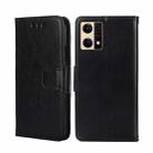 For OPPO Reno7 4G / F21 Pro 4G Crystal Texture Leather Phone Case(Black) - 1