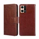 For OPPO Reno7 4G / F21 Pro 4G Crystal Texture Leather Phone Case(Brown) - 1