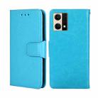 For OPPO Reno7 4G / F21 Pro 4G Crystal Texture Leather Phone Case(Sky Blue) - 1