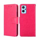 For OPPO Realme 9i / A36 4G / A96 4G / K10 4G / A76 4G Crystal Texture Leather Phone Case(Rose Red) - 1