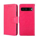 For Google Pixel 7 5G Crystal Texture Leather Phone Case(Rose Red) - 1