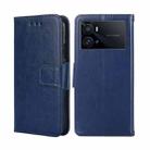 For vivo iQOO 9 Pro 5G Crystal Texture Leather Phone Case(Royal Blue) - 1