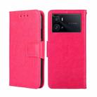 For vivo iQOO 9 Pro 5G Crystal Texture Leather Phone Case(Rose Red) - 1