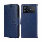 For vivo iQOO 9 5G Crystal Texture Leather Phone Case(Royal Blue) - 1