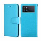 For vivo iQOO 9 5G Crystal Texture Leather Phone Case(Sky Blue) - 1