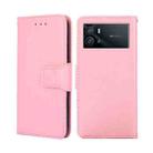 For vivo iQOO 9 5G Crystal Texture Leather Phone Case(Pink) - 1