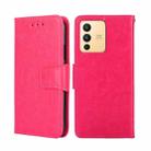 For vivo S12 5G / V23 Crystal Texture Leather Phone Case(Rose Red) - 1