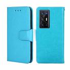 For vivo X70 Pro+ Crystal Texture Leather Phone Case(Sky Blue) - 1