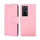 For vivo X70 Pro+ Crystal Texture Leather Phone Case(Pink) - 1