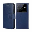 For vivo X80 Pro CN Version Crystal Texture Leather Phone Case(Royal Blue) - 1