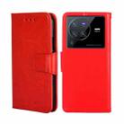 For vivo X80 Pro CN Version Crystal Texture Leather Phone Case(Red) - 1