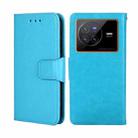 For vivo X80 CN Version Crystal Texture Leather Phone Case(Sky Blue) - 1