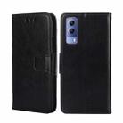 For vivo Y53S 5G / iQOO Z5X / T1X Crystal Texture Leather Phone Case(Black) - 1