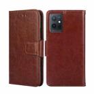 For vivo Y55 5G/Y75 5G Global/Y55 5G Global/Y33S 5G CN/T1 5G Glabal Crystal Texture Leather Phone Case(Brown) - 1