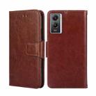 For vivo Y55S 5G Crystal Texture Leather Phone Case(Brown) - 1