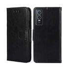 For vivo Y76S CN Version / Y74S Crystal Texture Leather Phone Case(Black) - 1